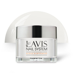 Lavis Acrylic Powder - 091 Why White? by LAVIS NAILS sold by DTK Nail Supply