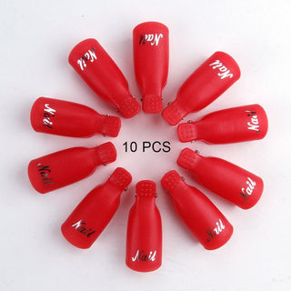 Red 10 PCS Plastic Soak Off Cap Clips For Polish Remover by OTHER sold by DTK Nail Supply
