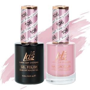 LDS Gel Nail Polish Duo - 106  Pink-Y Promise? by LDS sold by DTK Nail Supply