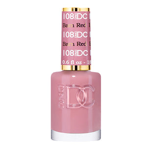 DND DC Nail Lacquer - 108 Pink Colors - Barn Red by DND DC sold by DTK Nail Supply