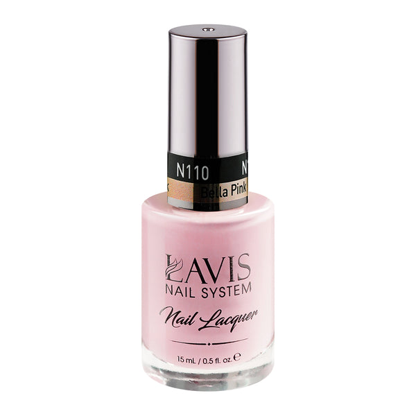 LAVIS Nail Lacquer - 110 Bella Pink - 0.5oz by LAVIS NAILS sold by DTK Nail Supply