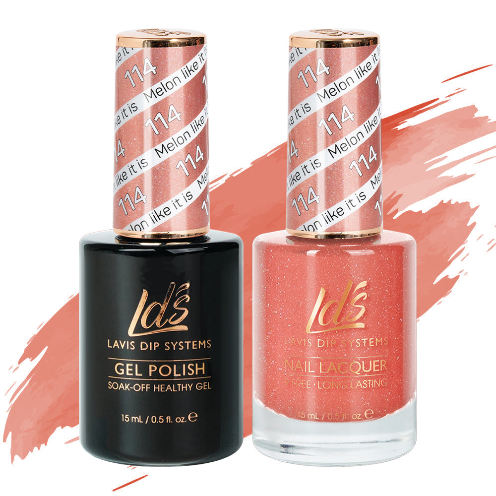 LDS Gel Nail Polish Duo - 114 Melon Like It Is by LDS sold by DTK Nail Supply