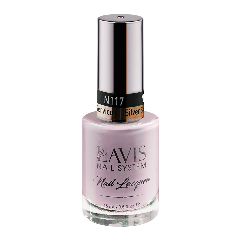 LAVIS Nail Lacquer - 117 Silver Service - 0.5oz by LAVIS NAILS sold by DTK Nail Supply