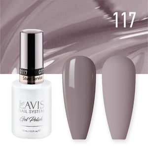 LAVIS Nail Lacquer - 117 Silver Service - 0.5oz by LAVIS NAILS sold by DTK Nail Supply