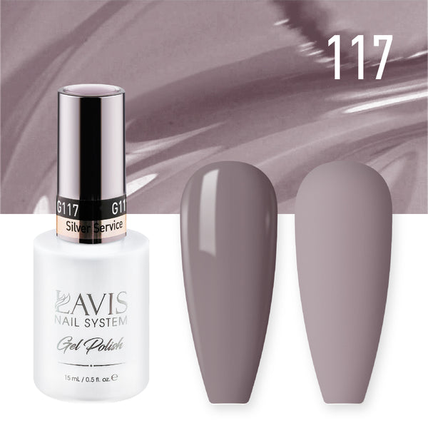 LAVIS Nail Lacquer - 117 Silver Service - 0.5oz by LAVIS NAILS sold by DTK Nail Supply