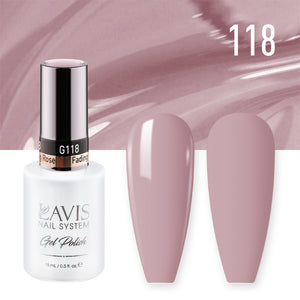 Lavis Gel Nail Polish Duo - 118 Nude Colors - Fading Rose by LAVIS NAILS sold by DTK Nail Supply