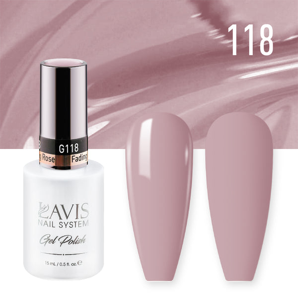 Lavis Gel Nail Polish Duo - 118 Nude Colors - Fading Rose by LAVIS NAILS sold by DTK Nail Supply