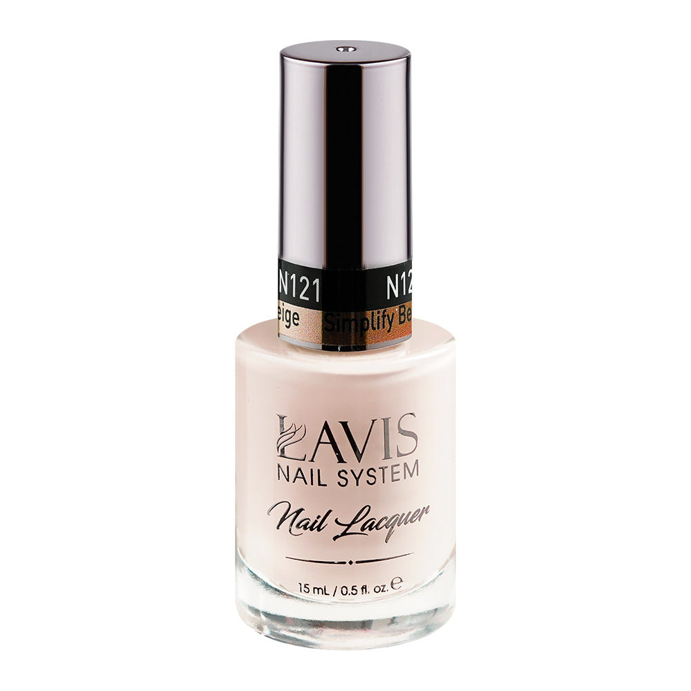 LAVIS Nail Lacquer - 121 Simplify Beige - 0.5oz by LAVIS NAILS sold by DTK Nail Supply