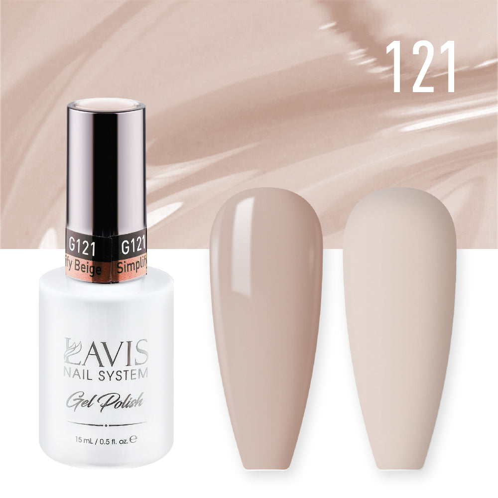 LAVIS Nail Lacquer - 121 Simplify Beige - 0.5oz by LAVIS NAILS sold by DTK Nail Supply