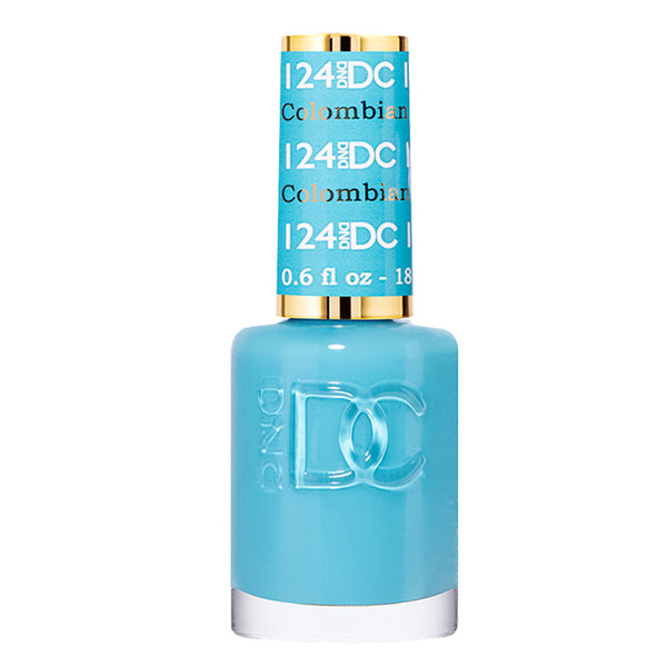DND DC Nail Lacquer - 124 Blue Colors - Columbian Blue by DND DC sold by DTK Nail Supply