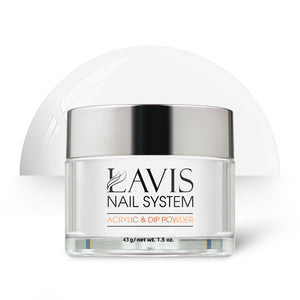 Lavis Acrylic Powder - 124 White Dove - White Colors by LAVIS NAILS sold by DTK Nail Supply