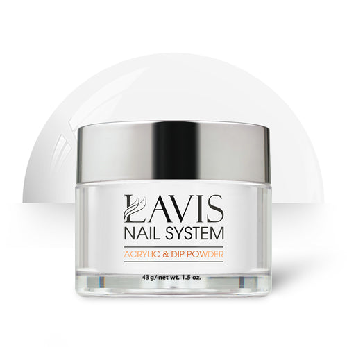 Lavis Acrylic Powder - 124 White Dove - White Colors by LAVIS NAILS sold by DTK Nail Supply