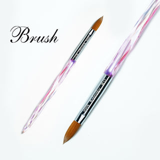 Acrylic Brush Crystal Handle #12