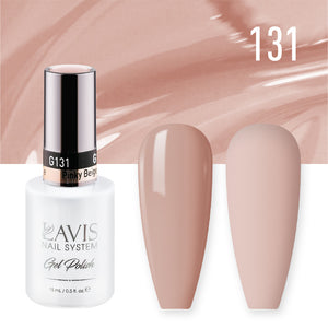 Lavis Gel Nail Polish Duo - 131 Nude Colors - Pinky Beige by LAVIS NAILS sold by DTK Nail Supply