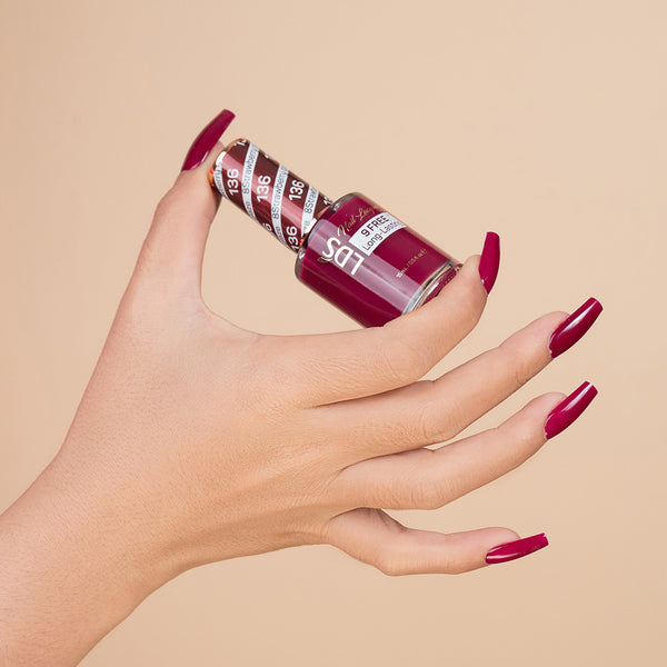 LDS Nail Lacquer - 136 Strawberry Glaze by LDS sold by DTK Nail Supply