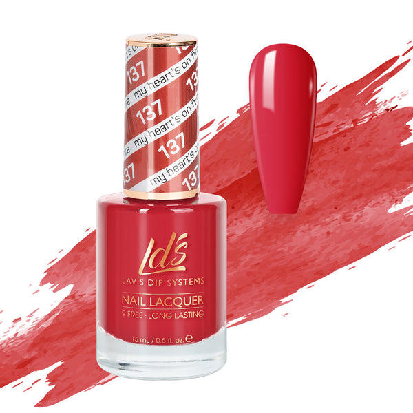 LDS Nail Lacquer - 137 My Heart's On Fire by LDS sold by DTK Nail Supply