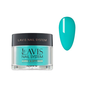 Lavis Acrylic Powder - 138 Refresh - Teal Colors by LAVIS NAILS sold by DTK Nail Supply