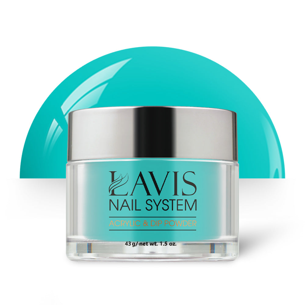 Lavis Acrylic Powder - 138 Refresh - Teal Colors by LAVIS NAILS sold by DTK Nail Supply