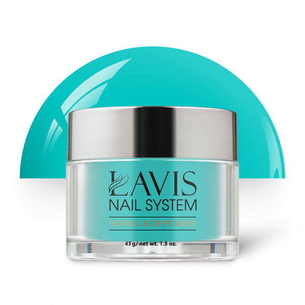 Lavis Acrylic Powder - 138 Refresh - Teal Colors by LAVIS NAILS sold by DTK Nail Supply