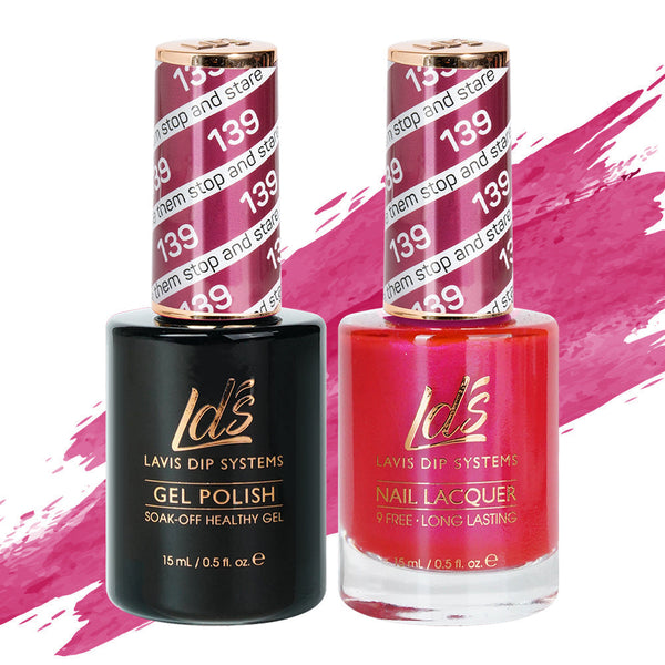 LDS Gel Nail Polish Duo - 139 Pink Colors - Make Them Stop And Stare by LDS sold by DTK Nail Supply