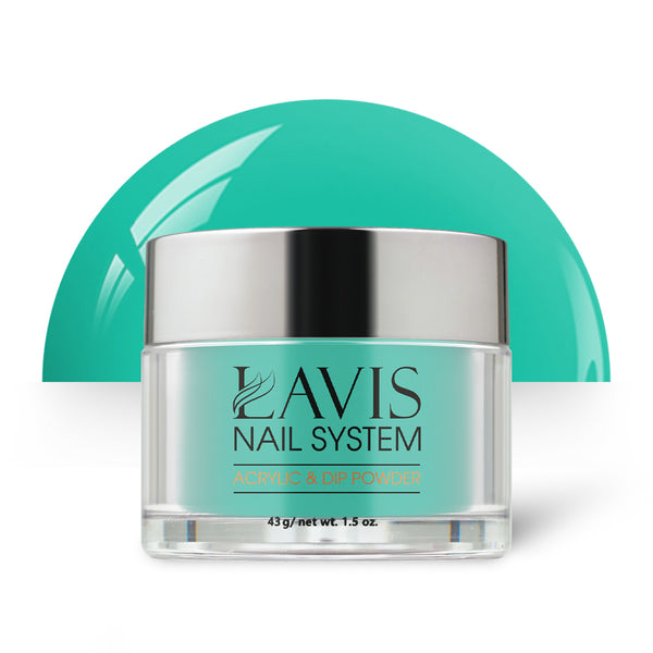 Lavis Acrylic Powder - 140 Retro Mint - Teal Colors by LAVIS NAILS sold by DTK Nail Supply
