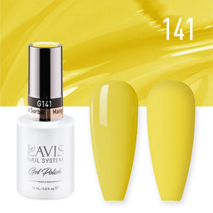 LAVIS Nail Lacquer - 141 Mango Sorbet - 0.5oz by LAVIS NAILS sold by DTK Nail Supply