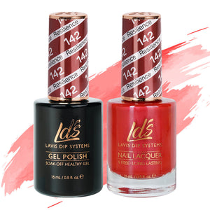 LDS Gel Nail Polish Duo - 142 Glitter Colors - Resilience by LDS sold by DTK Nail Supply