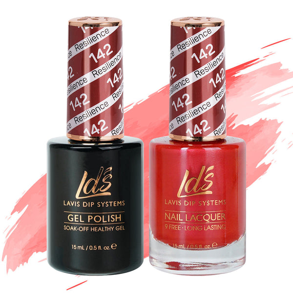 LDS Gel Nail Polish Duo - 142 Glitter Colors - Resilience by LDS sold by DTK Nail Supply