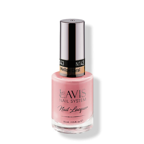 LAVIS Nail Lacquer - 143 Mellow Coral - 0.5oz by LAVIS NAILS sold by DTK Nail Supply