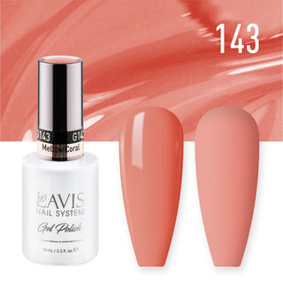  Lavis Gel Polish 143 - Coral Colors - Mellow Coral by LAVIS NAILS sold by DTK Nail Supply
