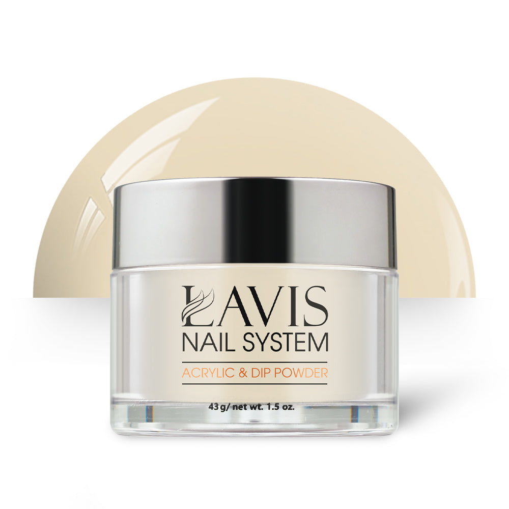 Lavis Acrylic Powder - 145 Cottage Cream - Yellow Colors by LAVIS NAILS sold by DTK Nail Supply