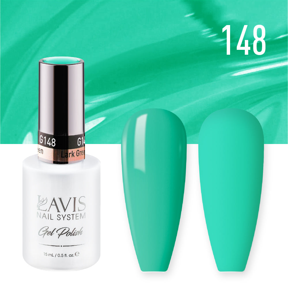 LAVIS Nail Lacquer - 148 Lark Green - 0.5oz by LAVIS NAILS sold by DTK Nail Supply