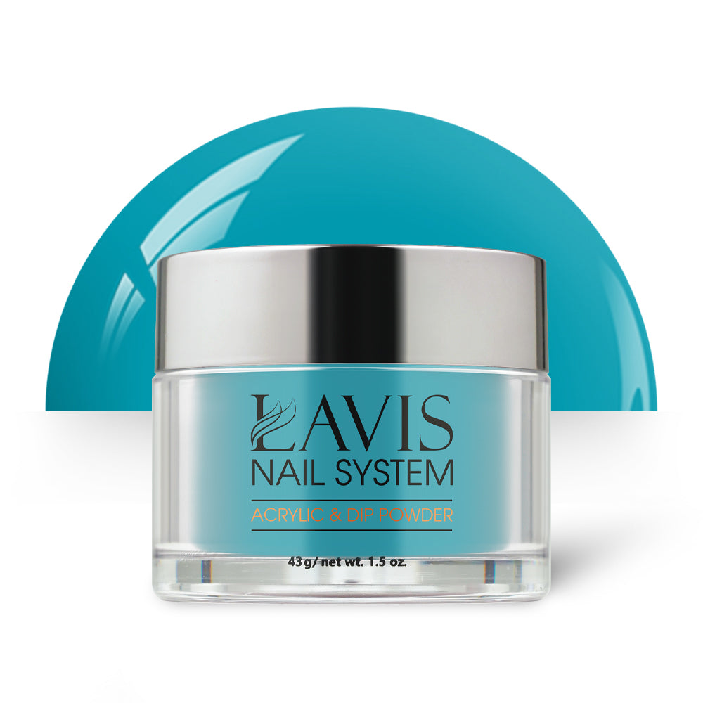 Lavis Acrylic Powder - 151 Explorer Blue - Teal Colors by LAVIS NAILS sold by DTK Nail Supply