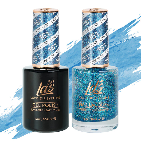 LDS Gel Nail Polish Duo - 161 Life Is Lit by LDS sold by DTK Nail Supply