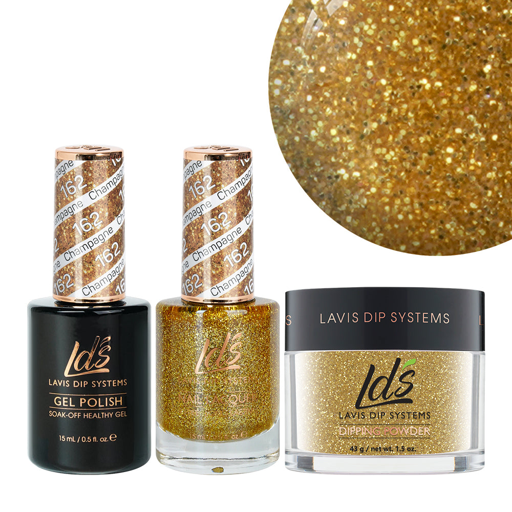 LDS 3 in 1 - 162 Champagne - Dip, Gel & Lacquer Matching by LDS sold by DTK Nail Supply