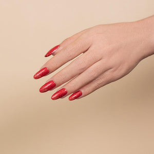 LDS Gel Polish 163 - Glitter, Red Colors - A Thousand Kisses