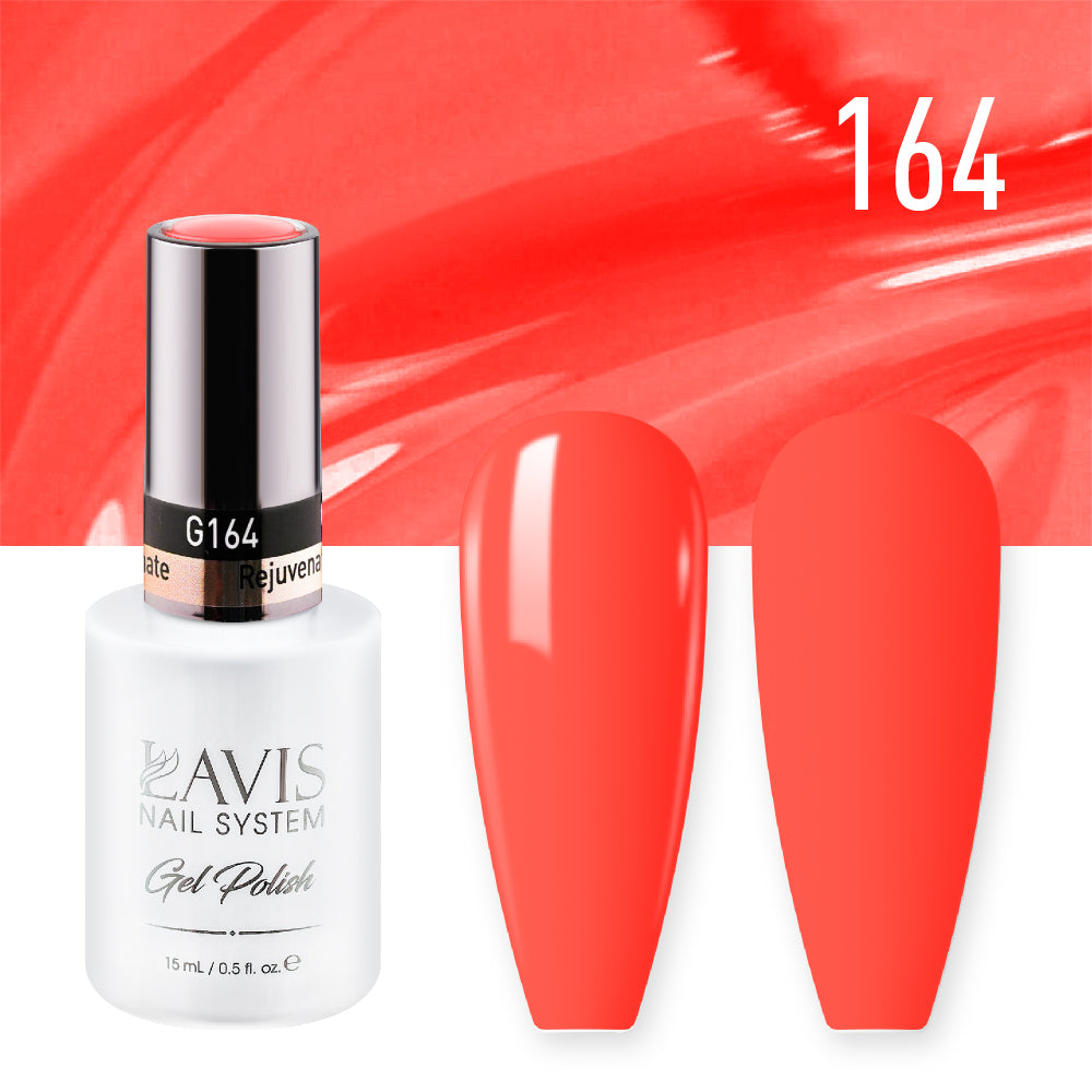 Lavis Gel Nail Polish Duo - 164 Coral Colors - Rejuvenate by LAVIS NAILS sold by DTK Nail Supply