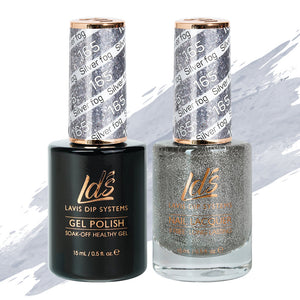 LDS Gel Nail Polish Duo - 165 Glitter Colors - Silver Fog by LDS sold by DTK Nail Supply