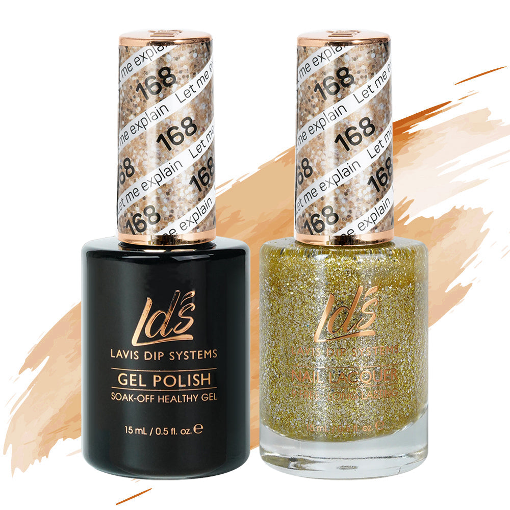LDS Gel Nail Polish Duo - 168 Glitter Colors - Let Me Explain by LDS sold by DTK Nail Supply