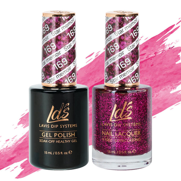 LDS Gel Nail Polish Duo - 169 Glitter Colors - Star Memoir by LDS sold by DTK Nail Supply