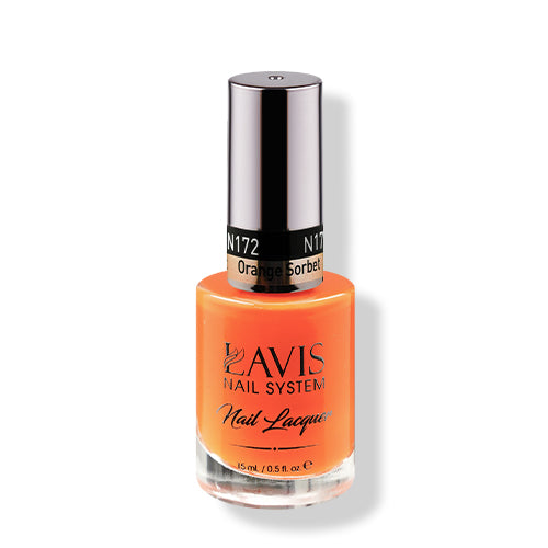 LAVIS Nail Lacquer - 172 Orange Sorbet - 0.5oz by LAVIS NAILS sold by DTK Nail Supply