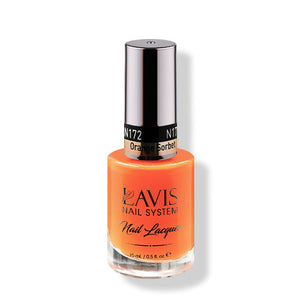 LAVIS Nail Lacquer - 172 Orange Sorbet - 0.5oz by LAVIS NAILS sold by DTK Nail Supply