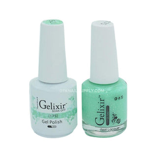  Gelixir Gel Nail Polish Duo - 175 Green, Glitter Colors by Gelixir sold by DTK Nail Supply