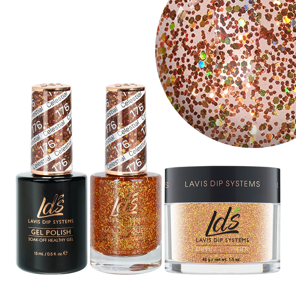 LDS 3 in 1 - 176 Autumn Russet - Dip, Gel & Lacquer Matching by LDS sold by DTK Nail Supply