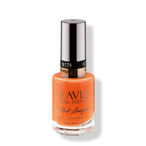 LAVIS Nail Lacquer - 179 Knockout Orange - 0.5oz by LAVIS NAILS sold by DTK Nail Supply