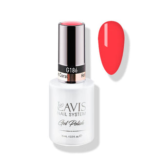  Lavis Gel Polish 186 - Pink Colors - Hot Coral by LAVIS NAILS sold by DTK Nail Supply