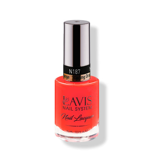 LAVIS Nail Lacquer - 187 Daring Orange - 0.5oz by LAVIS NAILS sold by DTK Nail Supply