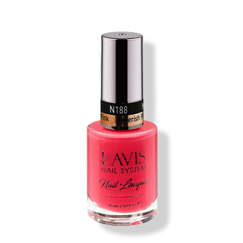 LAVIS Nail Lacquer - 188 Feverish Pink - 0.5oz by LAVIS NAILS sold by DTK Nail Supply