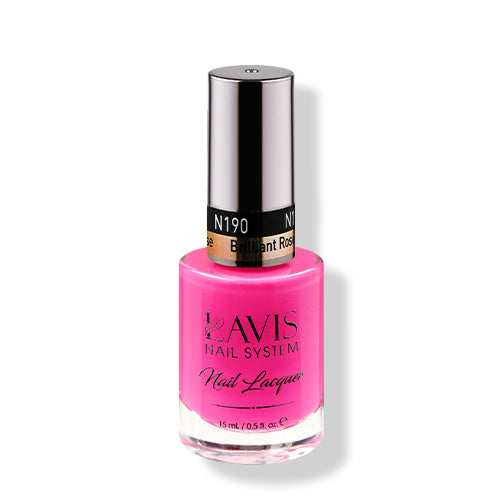 LAVIS Nail Lacquer - 190 Brilliant Rose - 0.5oz by LAVIS NAILS sold by DTK Nail Supply
