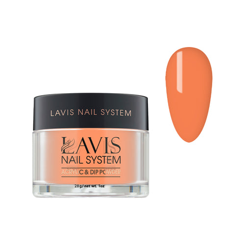 Lavis Acrylic Powder - 193 Tangerine - Coral Colors by LAVIS NAILS sold by DTK Nail Supply